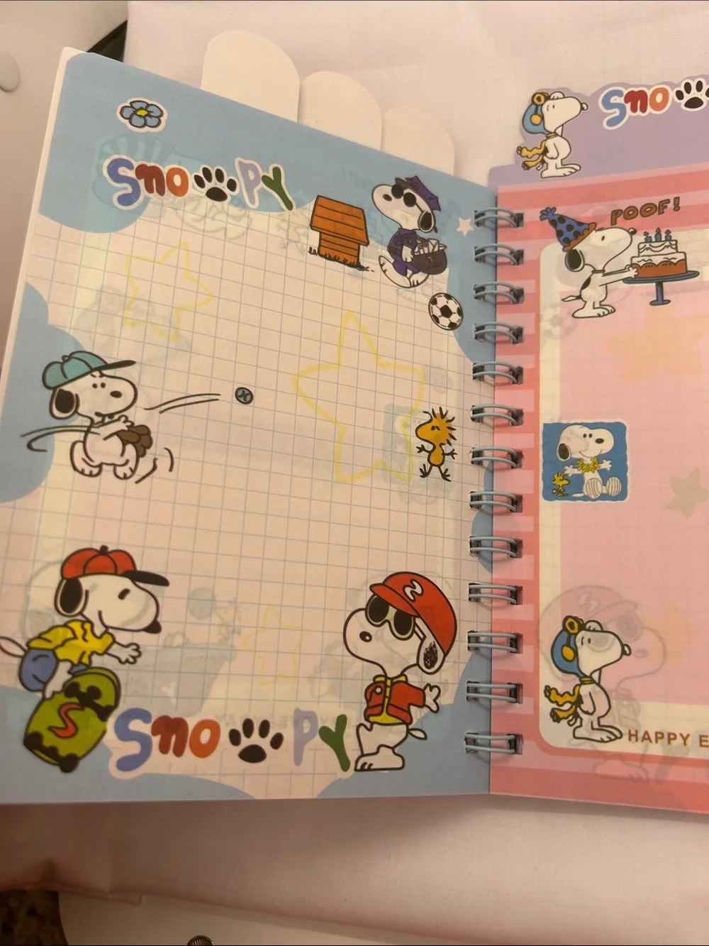 Snoopy Spiral Notebook - Purple Cover
